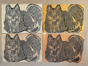 Vulpes vulpes (Red Fox, Set of 4) I