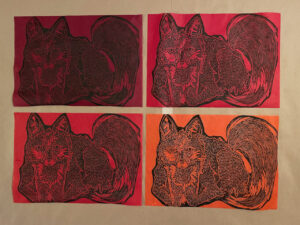 Vulpes vulpes (Red Fox, Set of 4) II